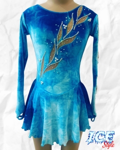 Sky Blue Velvet Dress  12-14