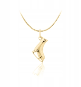 Gold Plated Silver Skate Charm