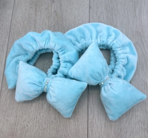 Ice Style Minky Soakers with Bow&Crystals Mint