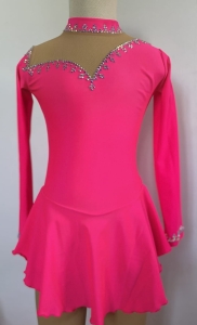 Neon Pink Asymetric Dress 8-10