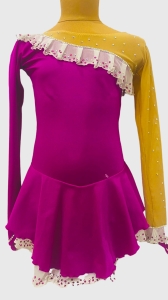 Fuchsia & White Lycra Dress 8-10
