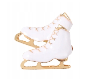 White Skate Pin 