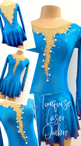 Turquise Laser Ombre Dress 10-12