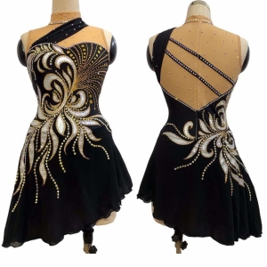 Black & Gold Dress Adult Small