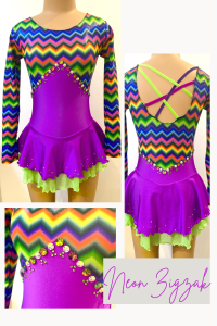 Neon Zigzak Dress 10-12