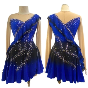 Royal Blue & Black Ombre Dress Adult Small