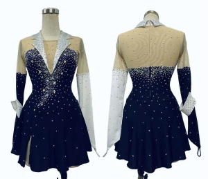 Navy Blue & White Dress Adult X- Small