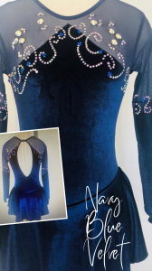 Navy Velvet Dress 10-12