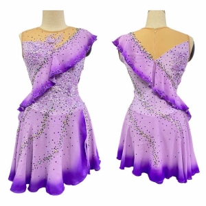 Purple Ombre Asymetric Dress Adult Small