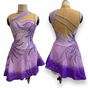 Lila Ombre Asymetric Dress Adult Small