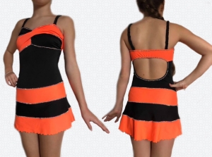 Black & Orange Dress 12-14