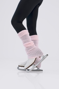 Intermezzo 2045 Metalized Leg Warmers Pink & Silver