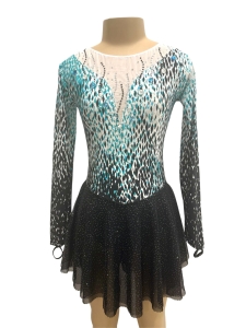 Black, White & Turquise Dress 12-14