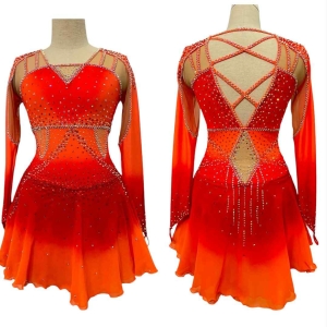 Orange Ombre Dress Adult Medium