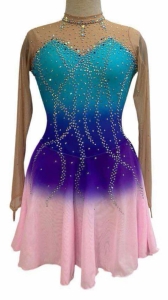 Pink Purple & Turquise Dress Adult Small