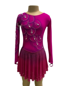 Fuchsia Circles Dress 10-12