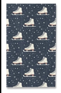 Ręcznik – Z łyżwami niebieski