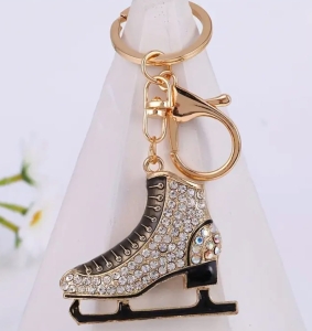 Gold/Brown Cristal Skate  Keyholder