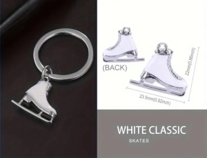 White Skate Keychain
