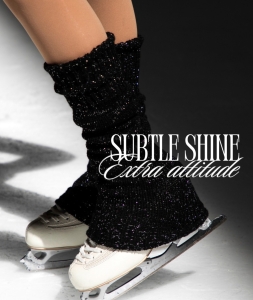 Intermezzo 2045 Metalized Leg Warmers Black & Sılver