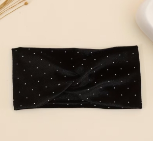 Black velvet headband