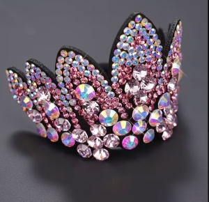 Pink Bun Cristal Crown