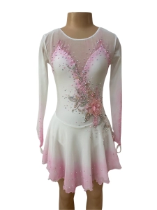 Ecru & Pink Flowers 12-14