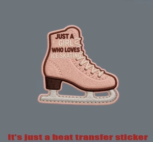 Pink Iron on Skate Transfer