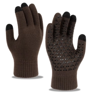 Brown Gripped Gloves 