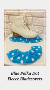 Blue Polka Dot Fleece Blade Covers