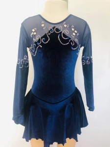 Navy Velvet Dress 10-12